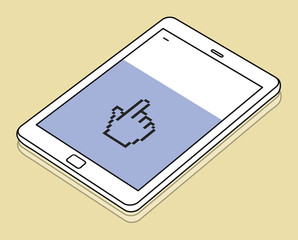 Sticker - Illustration of a tablet