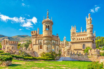 Wall Mural - View at the Colomares castle in Benalmadena, dedicated of Christopher Columbus - Spain