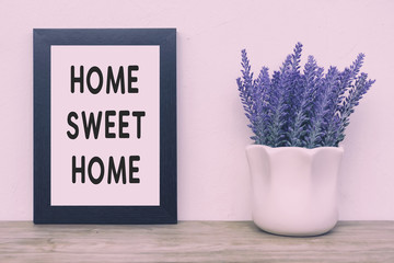 Wall Mural - Simple Quotes - Home Sweet Home. Retro Style.  Faded tone and retro Style.