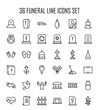 Funeral icon set