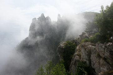  Cliffs in fog