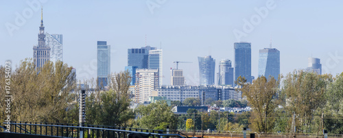 Plakat Warszawa, panorama miasta