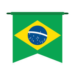 Poster - brazilian flag icon image vector illustration design