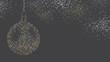 © Vjom - Grey background with abstract Christmas ball.
