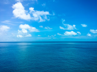 Beautiful andaman sea and blue sky in Phuket Thailand.