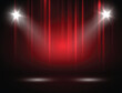 Red curtain background