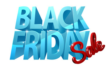 Wall Mural - Black Friday Sale 3D Sign