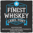 © Oleg - Vintage label typeface named 'Finest Whiskey'. Good handcrafted font for any label design.