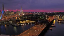 Aerial Massachusetts Boston July 2017 Night 4K Inspire 2