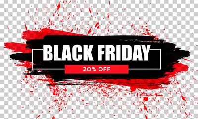 Black friday sale. Black web banner. Poster Sale. The original inscription. Vector illustration