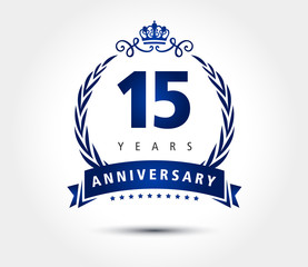 Wall Mural - 15 years anniversary crown vector