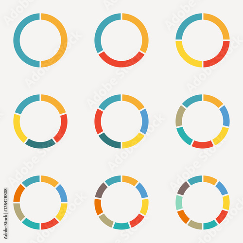 Circle Infographics Concept With 2345678910 Steps