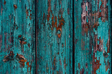Wood Texture Background. Old Wood Painted In Blue