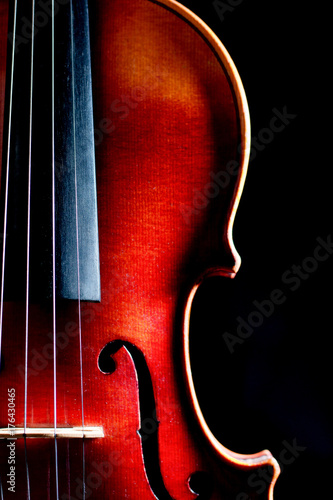 Plakat Sylwetka skrzypce