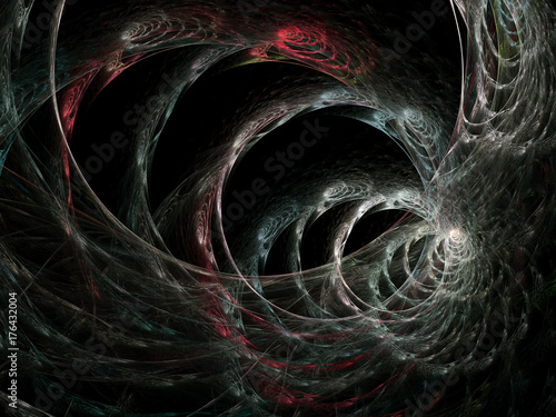 Zdjęcie XXL Koła i spirale na czarno