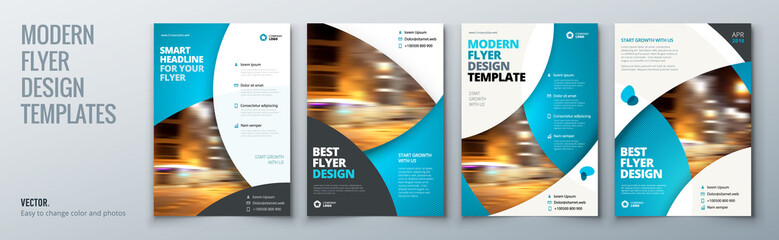 flyer template layout design. business flyer, brochure, magazine or flier mockup in bright colors. v