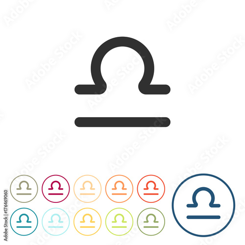 Runde Schaltflachen Waage Horoskop Buy This Stock Vector And