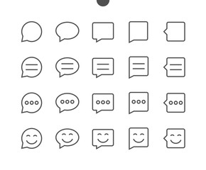 Sticker - Messages UI Pixel Perfect Well-crafted Vector Thin Line Icons 48x48 Ready for 24x24 Grid for Web Graphics and Apps with Editable Stroke. Simple Minimal Pictogram