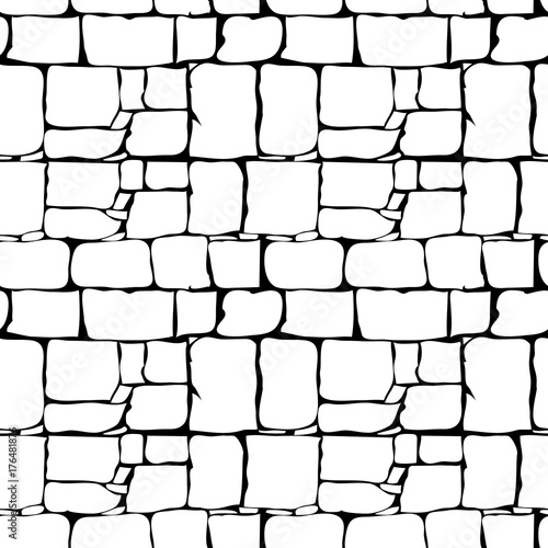 Stones seamless pattern. Vector. Rock Stone wall seamless texture ...