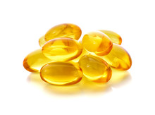 Fish Oil On White Background