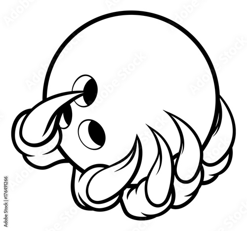 Monster animal claw holding...