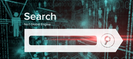 Composite image of digital composite image of search engine page