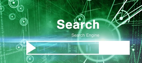Composite image of digital image of search engine page