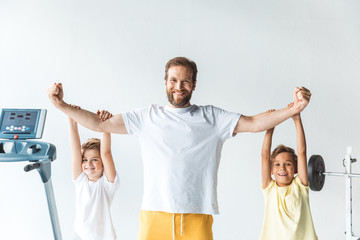 Wall Mural - happy sportive family