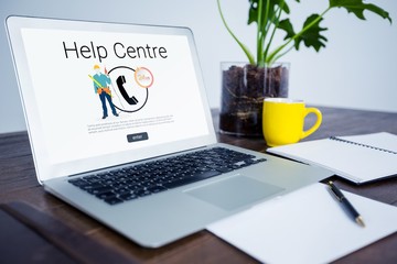 Poster - Composite image of help centre text with icons