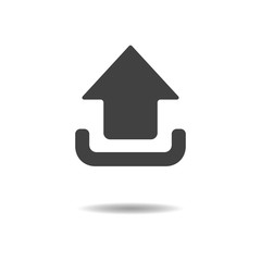 Wall Mural - upload icon - simple flat design isolated on white background, vector