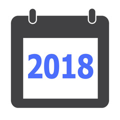 Wall Mural - calendar 2018 icon on white background. flat style. calendar 2018 sign.