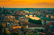 © allard1 - Ponte Vecchio Bridge and Skyline of Florence Italy at Sunset