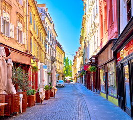 Canvas Print - Colorful old town street in Ljubljana