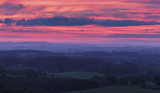 Fototapeta Las - Colorful Dawn Sky over British Countryide