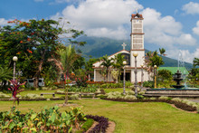 Parque Central Square In La Fortuna Village, Costa Rica