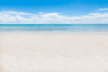 Tropic White Beach Perfect Sea Shore Blur, Bokeh, Unfocused