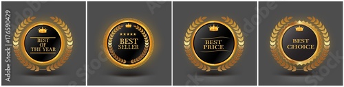 Fotografía vector vintage badges collection Best choice, Premium quality, Bestseller,