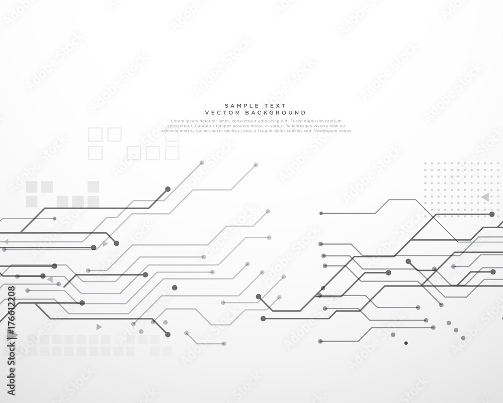 technology circuit board background with dynamic lines Stock Vector ...