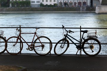 Wall Mural - Bicycles on a street