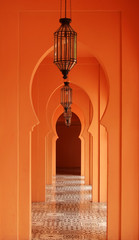 Entry arch in architecture morocco style