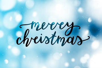 Poster - merry christmas lettering