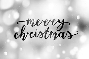 Poster - merry christmas lettering