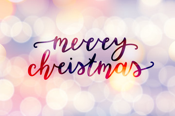 Wall Mural - merry christmas lettering