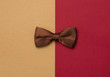 Brown Bowtie on a Duel Background