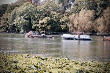 Two boats on the river