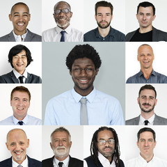 Poster - Set of portraits of businessmen