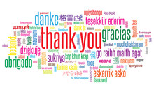 Thank You Illustration Word Cloud In Different Languages