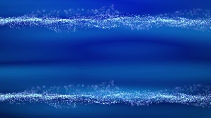 Wall Mural - animated vector wave particle. blue smooth wavy background. slow motion 4k uhd video loop.