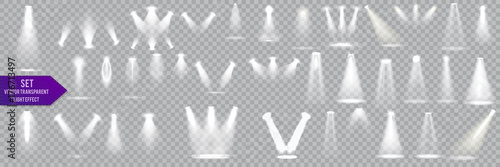 Fotomural Big collection scene illumination on transparent background