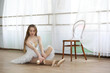 © alexkich - Pretty girl ballet dancer practicing